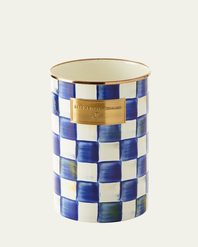 Royal Check Utensil Holder